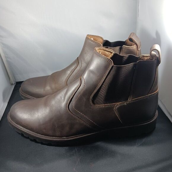 Florsheim Plain Toe Chelsea Boot Casual Dress Brown Men's Shoes size 12M - Picture 5 of 11